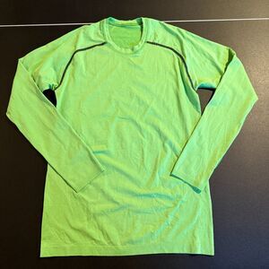 Lululemon Vent Tech Long Sleeve Training Shirt - Lime Green pit to pit 17"